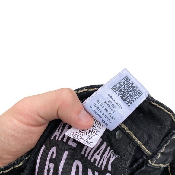 True Religion Jeans Size 34 GENO CABLESTITCH Black - Picture 3 of 7